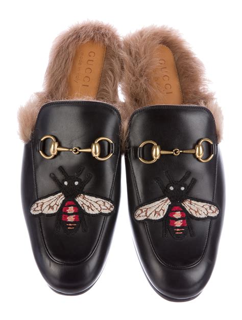 gucci leather slippers for men|Gucci fur slippers women's.